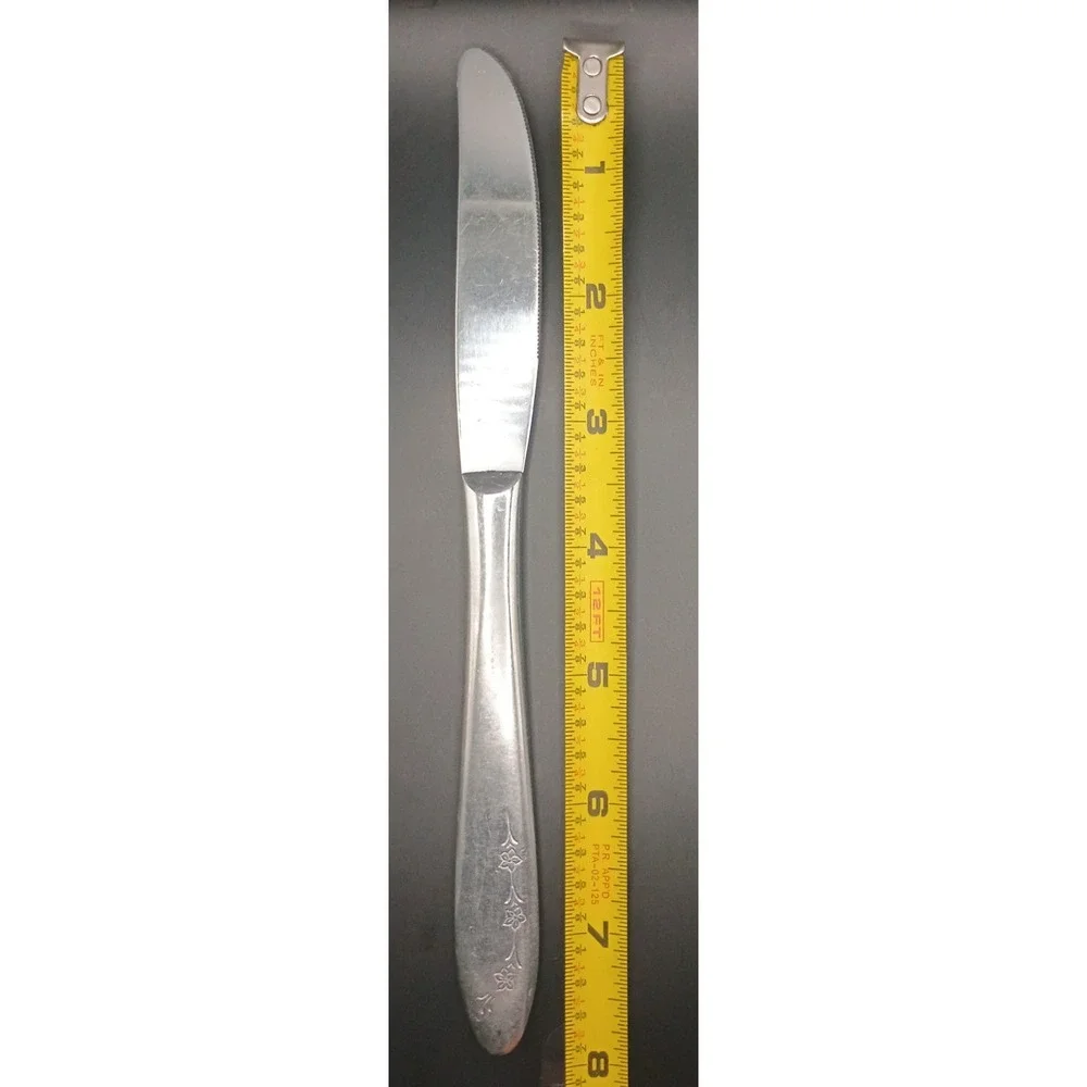 Floral Handle (Stainless Steel) Dinner Knife, 7.5 in - 1 piece